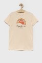 Dětské bavlněné tričko Pepe Jeans kulatý béžová PB503500