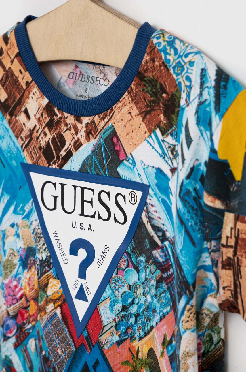 Παιδικό βαμβακερό μπλουζάκι Guess  100% Βαμβάκι