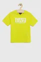 zelená Detské bavlnené tričko EA7 Emporio Armani Chlapčenský