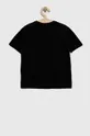 Παιδικό βαμβακερό μπλουζάκι EA7 Emporio Armani μαύρο