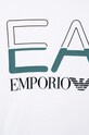 Chłopiec EA7 Emporio Armani t-shirt bawełniany dziecięcy 3RBT58.BJ02Z biały