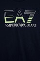 Chłopiec EA7 Emporio Armani t-shirt bawełniany dziecięcy 3RBT58.BJ02Z granatowy