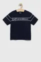 темно-синій Дитяча бавовняна футболка EA7 Emporio Armani Для хлопчиків