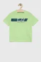 πράσινο Παιδικό βαμβακερό μπλουζάκι EA7 Emporio Armani Για αγόρια