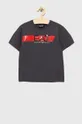 szary EA7 Emporio Armani t-shirt bawełniany dziecięcy Chłopięcy