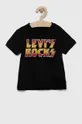 czarny Levi's t-shirt bawełniany dziecięcy Chłopięcy