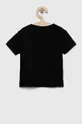 Otroška bombažna kratka majica Levi's črna