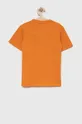 Otroška bombažna kratka majica Guess oranžna