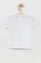 Μωρό βαμβακερό μπλουζάκι Guess λευκό