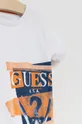 Παιδικό βαμβακερό μπλουζάκι Guess  100% Βαμβάκι