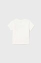 Mayoral t-shirt bawełniany dziecięcy 106.3G.BABY.B.PPYX biały SS23