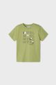 brązowa zieleń Mayoral t-shirt bawełniany dziecięcy Chłopięcy