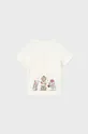 Μωρό βαμβακερό μπλουζάκι Mayoral λευκό
