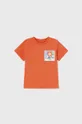 pomarańczowy Mayoral t-shirt bawełniany niemowlęcy Chłopięcy