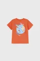 Otroška bombažna majica Mayoral oranžna