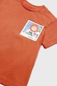 Αγορίστικα Μωρό βαμβακερό μπλουζάκι Mayoral 1019.3E.BABY πορτοκαλί