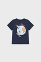 Mayoral t-shirt bawełniany niemowlęcy 1019.3E.BABY granatowy SS23