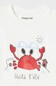 Mayoral t-shirt bawełniany niemowlęcy 1026.3K.BABY biały