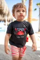 granatowy Mayoral t-shirt bawełniany niemowlęcy Chłopięcy