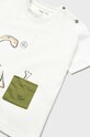 Mayoral t-shirt bawełniany niemowlęcy biały 1027.3L.BABY