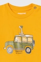 Μωρό βαμβακερό μπλουζάκι Mayoral κίτρινο 1029.3M.BABY
