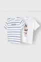 λευκό Παιδικό βαμβακερό μπλουζάκι Mayoral 2-pack Για αγόρια