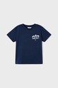 Mayoral t-shirt bawełniany dziecięcy nadruk granatowy 3013.5E.MINI.B