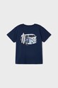 Mayoral t-shirt bawełniany dziecięcy 3013.5E.MINI.B granatowy SS23