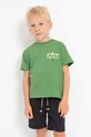Mayoral t-shirt bawełniany dziecięcy 3013.5E.MINI.B zielony SS23