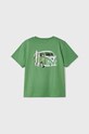 Mayoral t-shirt bawełniany dziecięcy 3013.5E.MINI.B zielony