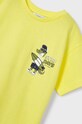 Chłopiec Mayoral t-shirt bawełniany dziecięcy 3015.5F.MINI.B żółty