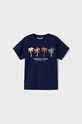 Mayoral t-shirt bawełniany dziecięcy nadruk granatowy 3016.5F.MINI.B