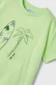 зелений Дитяча бавовняна футболка Mayoral