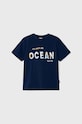 Mayoral t-shirt bawełniany dziecięcy 3019.5F.MINI granatowy SS23