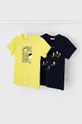 żółty Mayoral t-shirt bawełniany dziecięcy (2-pack) Chłopięcy