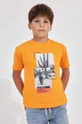 narančasta Dječja pamučna majica kratkih rukava Mayoral Za dječake