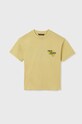 Mayoral t-shirt bawełniany dziecięcy zielony 6076.7C.JUNIOR