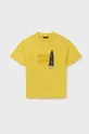 rumena Otroška bombažna kratka majica Mayoral