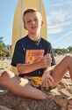 Mayoral t-shirt bawełniany dziecięcy nadruk czarny 6074.7B.JUNIOR