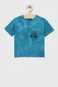 niebieski Sisley t-shirt bawełniany dziecięcy Chłopięcy