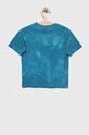 Sisley t-shirt bawełniany dziecięcy 3085X1036.G.SEASONAL niebieski SS23