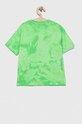 Sisley t-shirt bawełniany dziecięcy 3085X1036.G.SEASONAL zielony SS23