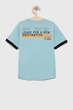 Chłopiec Sisley t-shirt bawełniany dziecięcy 3096X102H.G.SEASONAL turkusowy