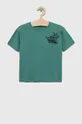 zelená Detské bavlnené tričko Sisley Chlapčenský