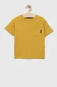 zlatna Dječja pamučna majica kratkih rukava Sisley Za dječake