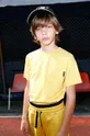 żółty Sisley t-shirt bawełniany dziecięcy