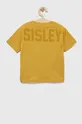 Παιδικό βαμβακερό μπλουζάκι Sisley κίτρινο