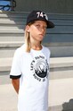 Sisley t-shirt bawełniany dziecięcy nadruk biały 3096X1034.G.SEASONAL