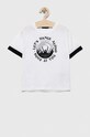 Sisley t-shirt bawełniany dziecięcy 3096X1034.G.SEASONAL biały SS23