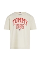 Tommy Hilfiger t-shirt bawełniany dziecięcy beżowy